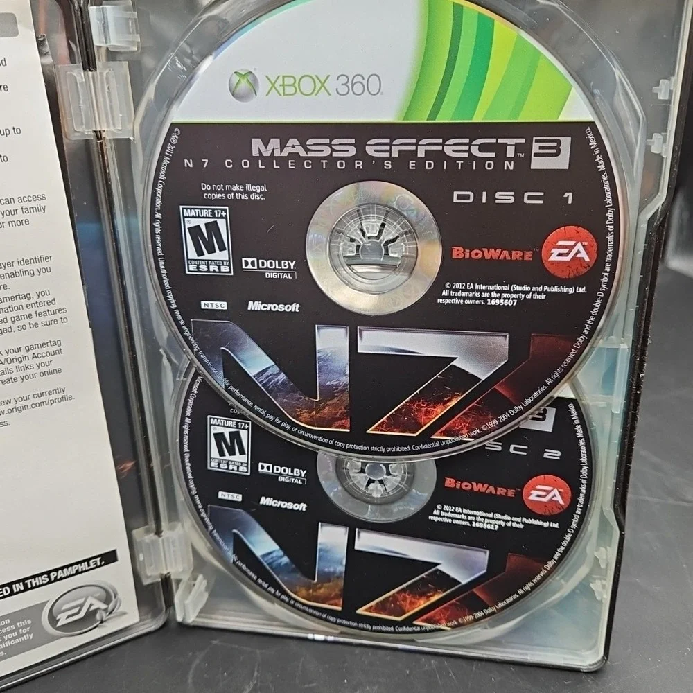 Xbox 360 Mass Effect 3 Steelbook Collector's Edition 2 Disc Tested Works